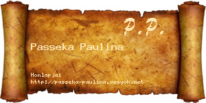 Passeka Paulina névjegykártya